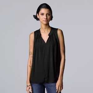 Simply Vera Vera Wang Pleated Tank